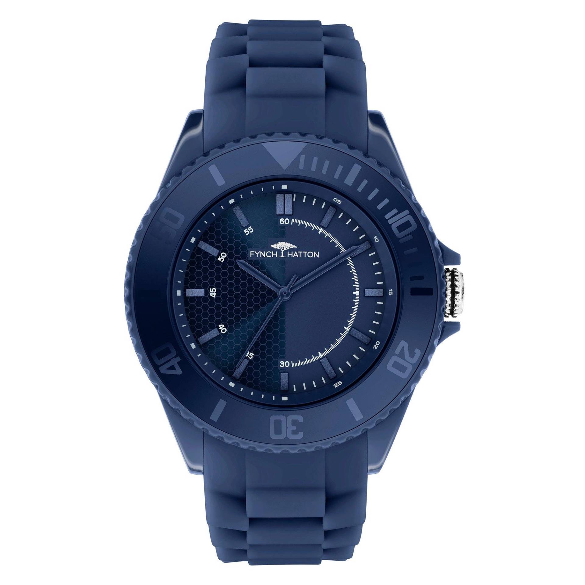 Sport Armbanduhr Herren Blau 44mm von Fynch-Hatton