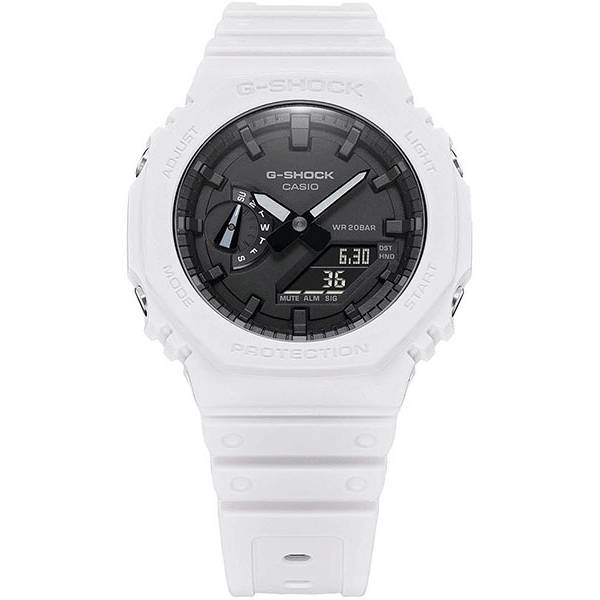 G-SHOCK Analog-Digitaluhr CasiOak, Carbon Core weiss von G-SHOCK