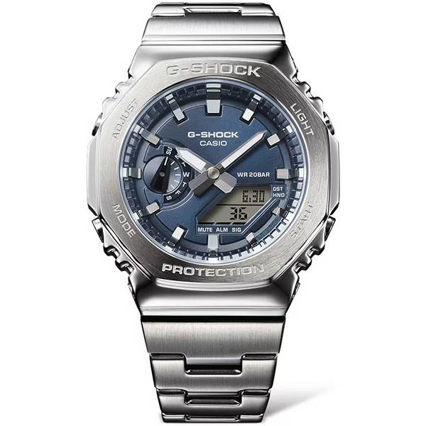 G-SHOCK Analog-Digitaluhr CasiOak, Classic G-Steel dunkelblau von G-SHOCK