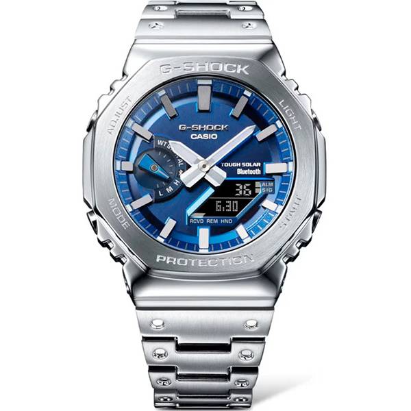 G-SHOCK Analog-Digitaluhr CasiOak, Steel Carbon Core Solar blau von G-SHOCK