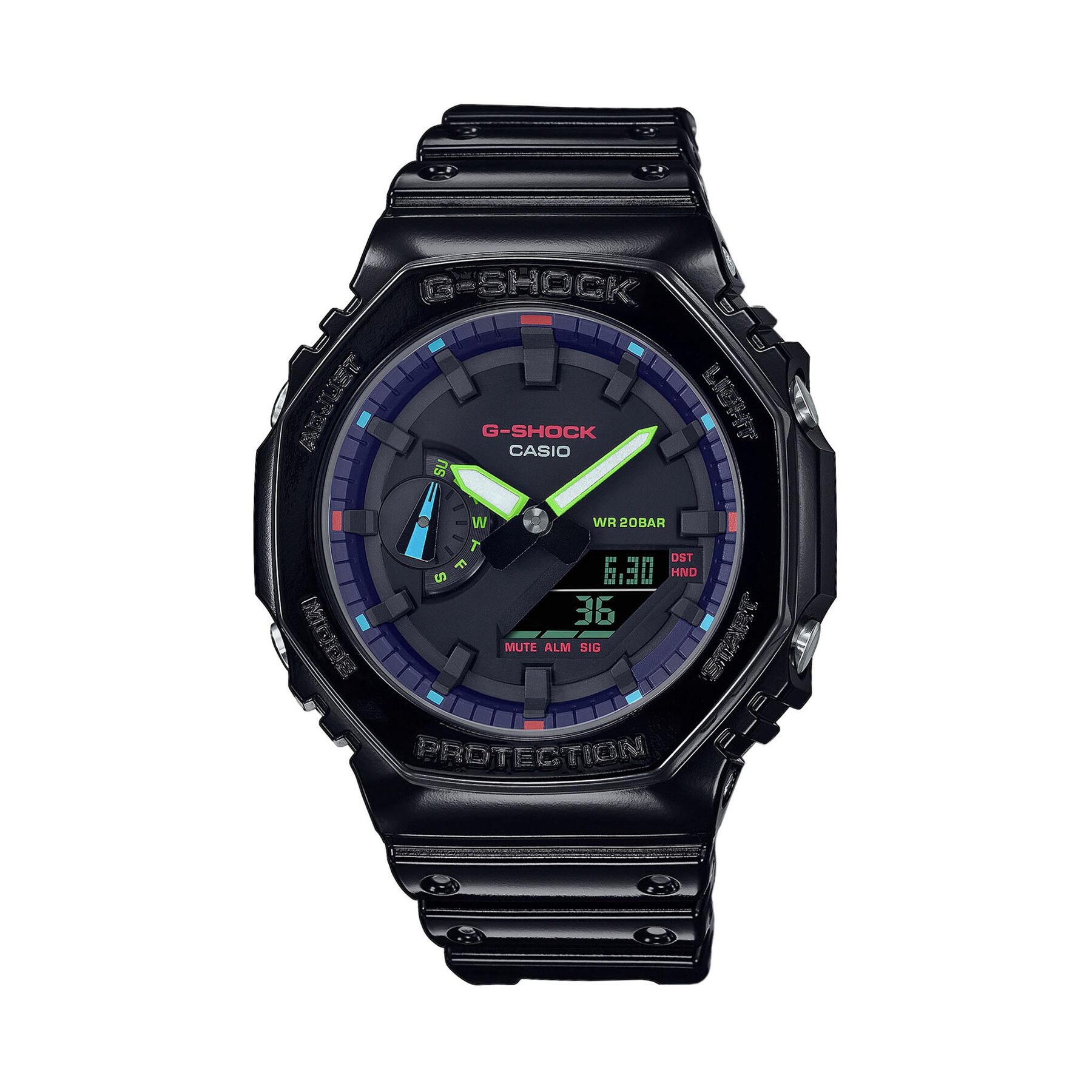 Uhr G-Shock GA-2100RGB-1AER Schwarz von G-SHOCK