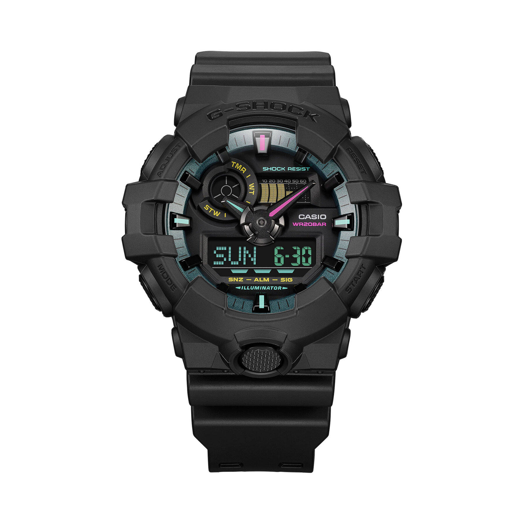 Uhr G-Shock Multi-Fluorescent Accents GA-700MF-1AER Schwarz von G-SHOCK