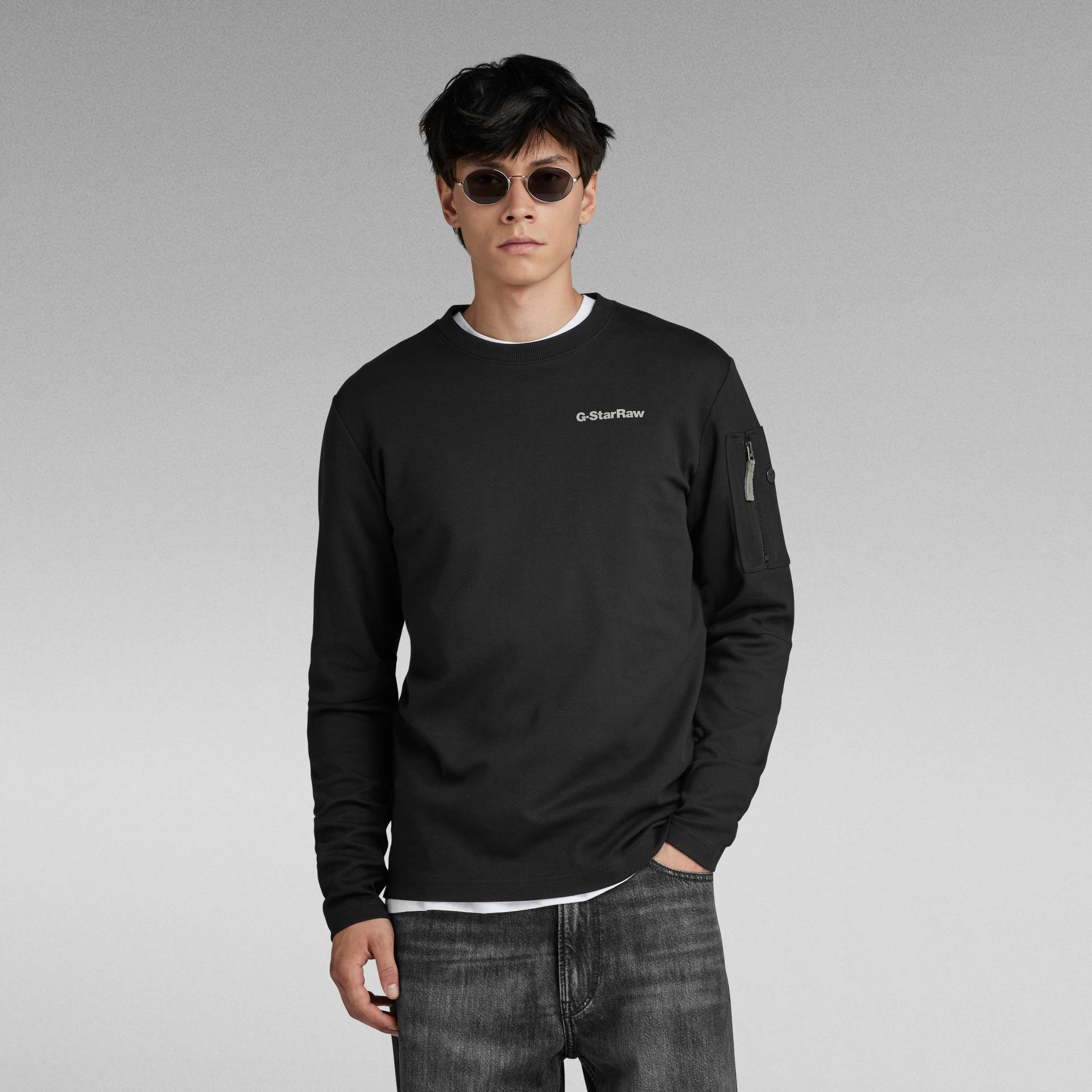 G-STAR Longsleeve, mit Reissverschlusstasche am Arm von G-STAR