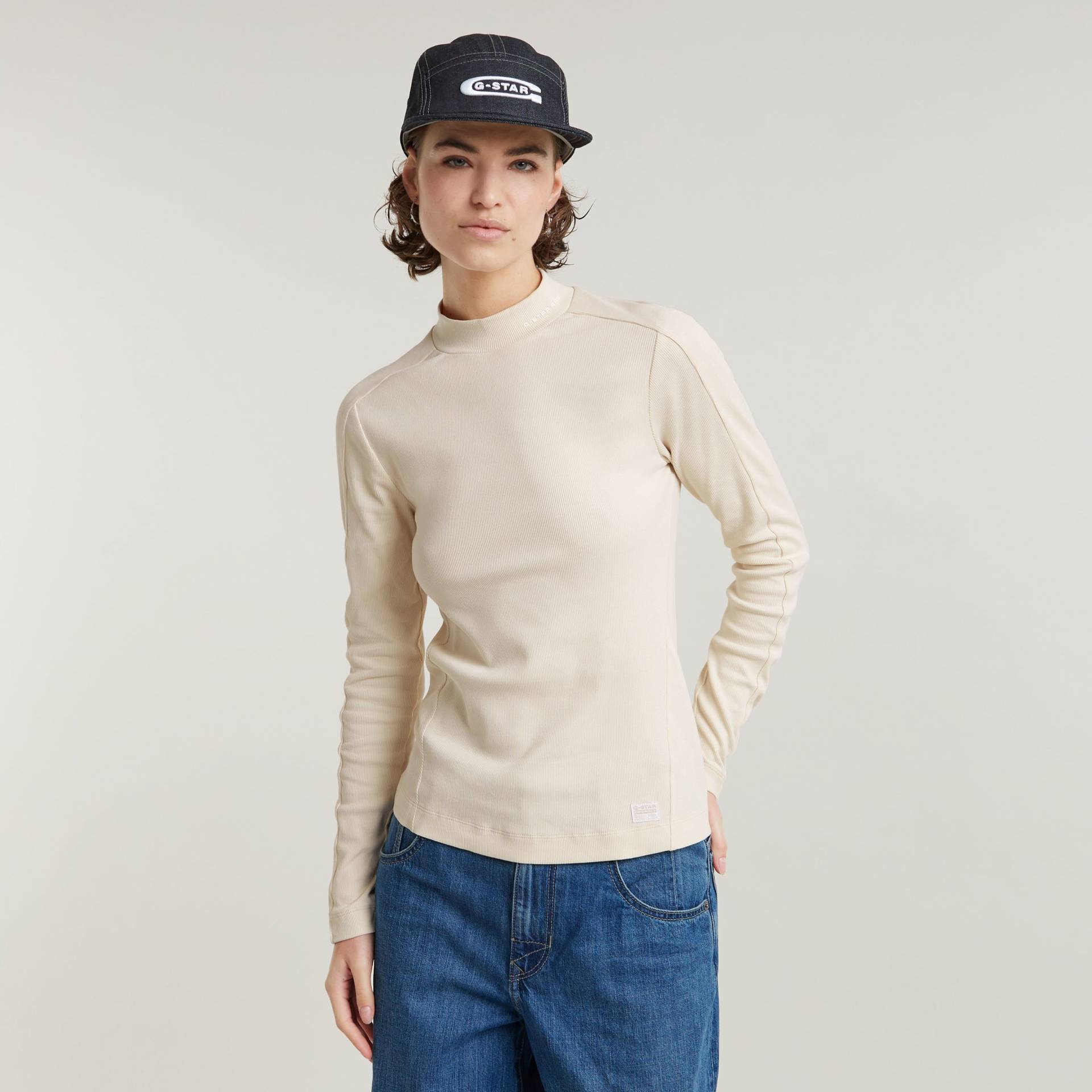 G-STAR Longsleeve »Rib Mock Top«, mit Markenschriftzug am Kragen G-STAR Longsleeve »Rib Mock Top«, mit Markenschriftzug am Kragen von G-STAR