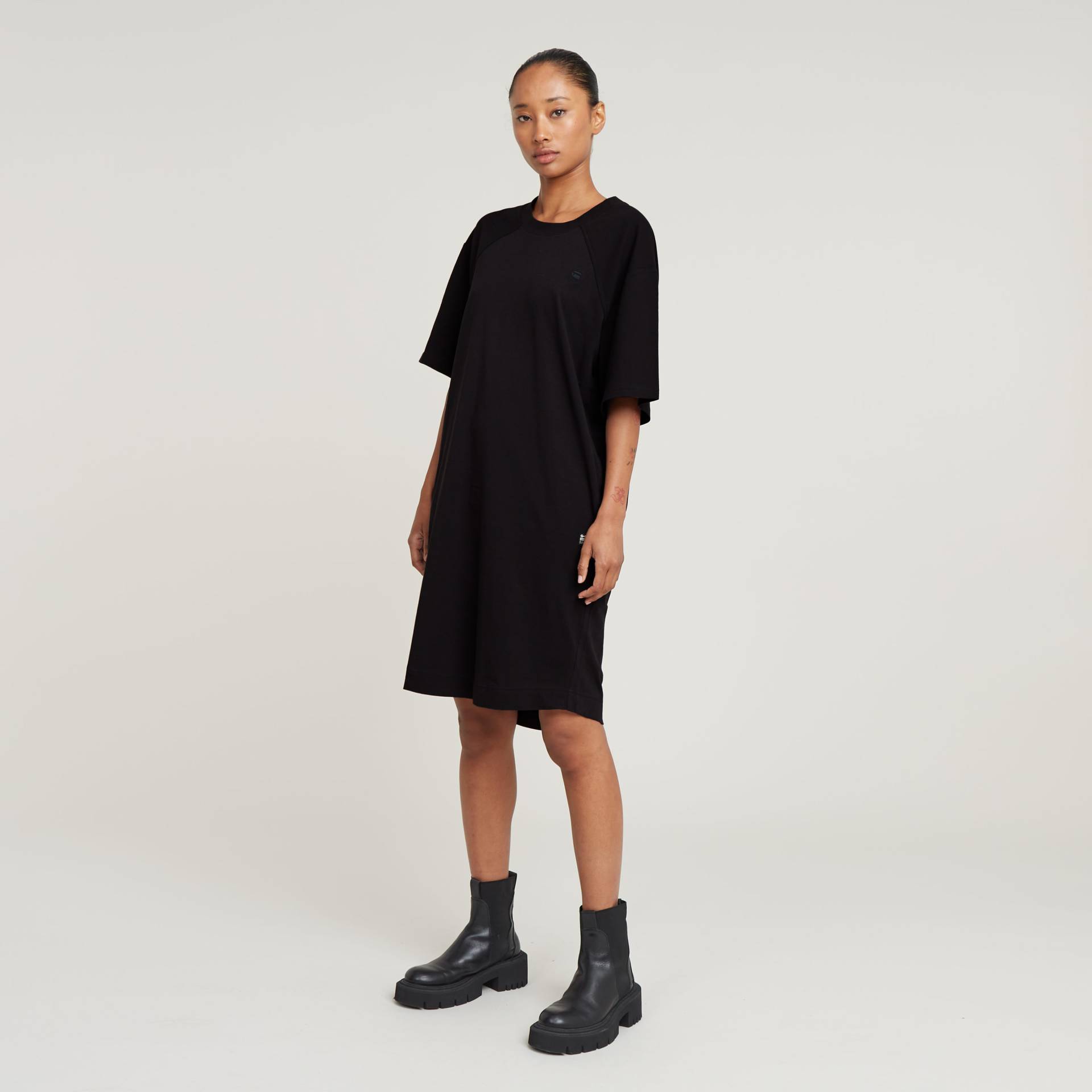 G-STAR Shirtkleid »Saddle sl loose t dress wmn«, mit Logo Stickerei von G-STAR
