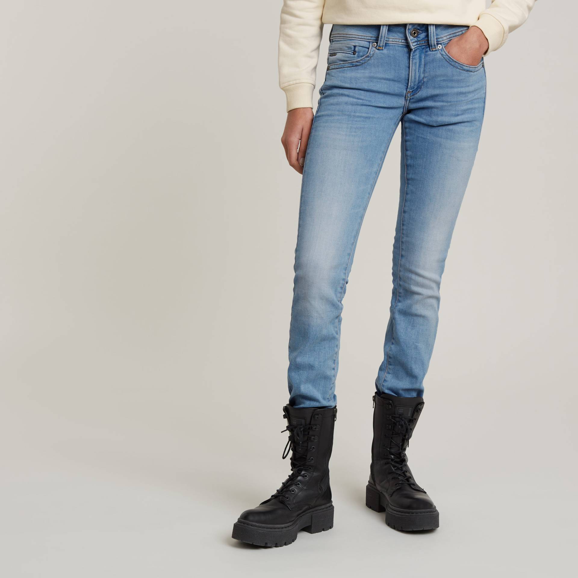G-STAR Straight-Jeans »Midge«, 5-Pocket-Design mit markanten Steppnähten G-STAR Straight-Jeans »Midge«, 5-Pocket-Design mit markanten Steppnähten von G-STAR