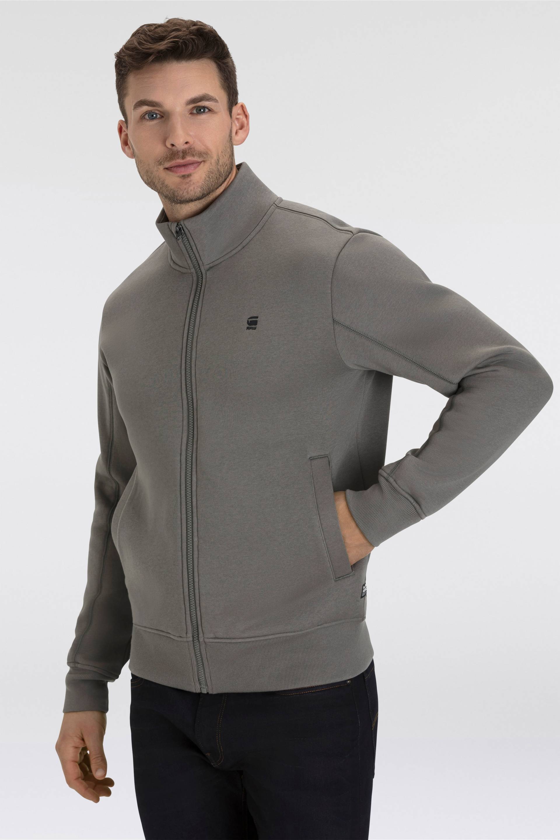 G-STAR Sweatjacke, mit Logodruck auf der Brust G-STAR Sweatjacke, mit Logodruck auf der Brust von G-STAR