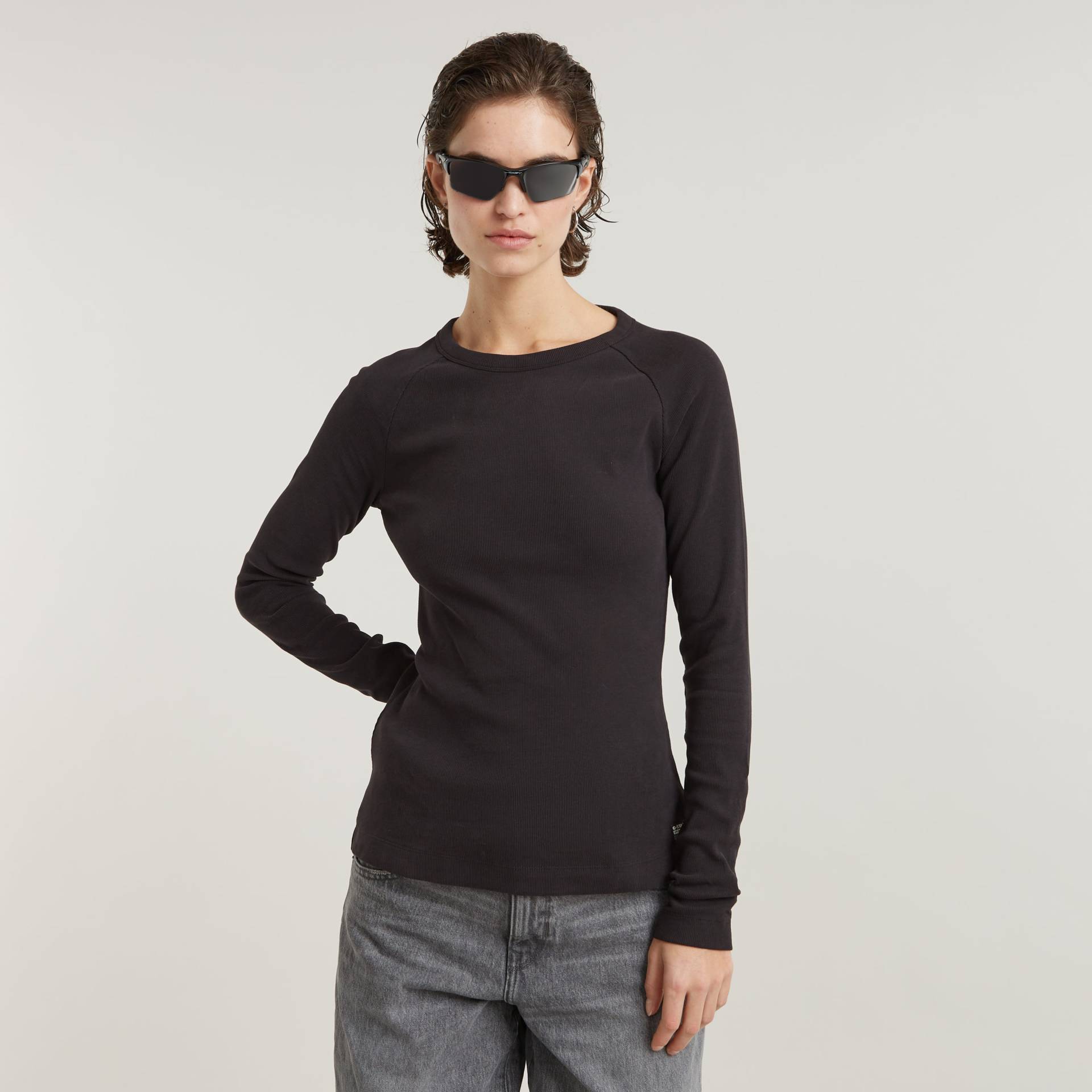 G-STAR T-Shirt »Slim Rib Keyhole«, mit Cut-Out hinten von G-STAR