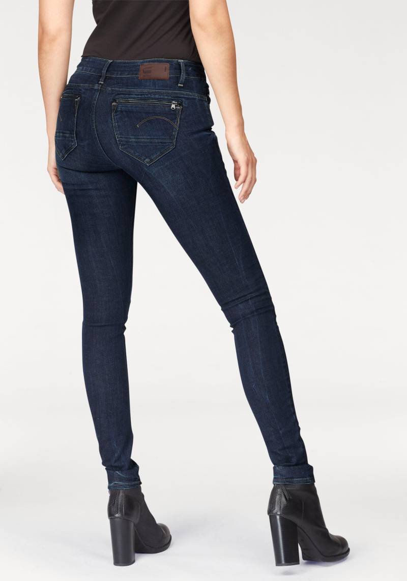 G-STAR Skinny-fit-Jeans »Midge Zip Skinny«, mit Reissverschluss-Taschen hinten von G-STAR