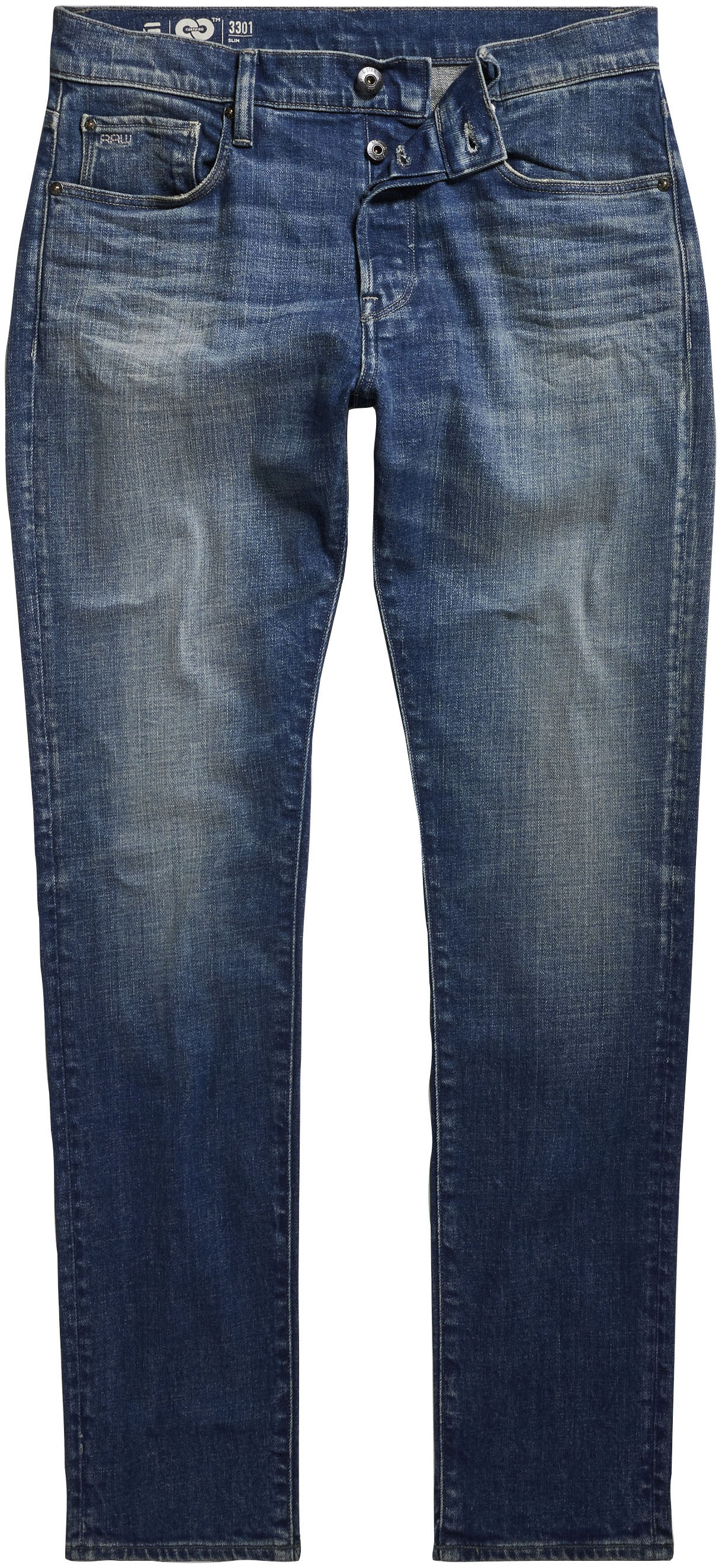 G-STAR Slim-fit-Jeans »3301 Slim«, mit toller Waschung und Elasthan von G-STAR