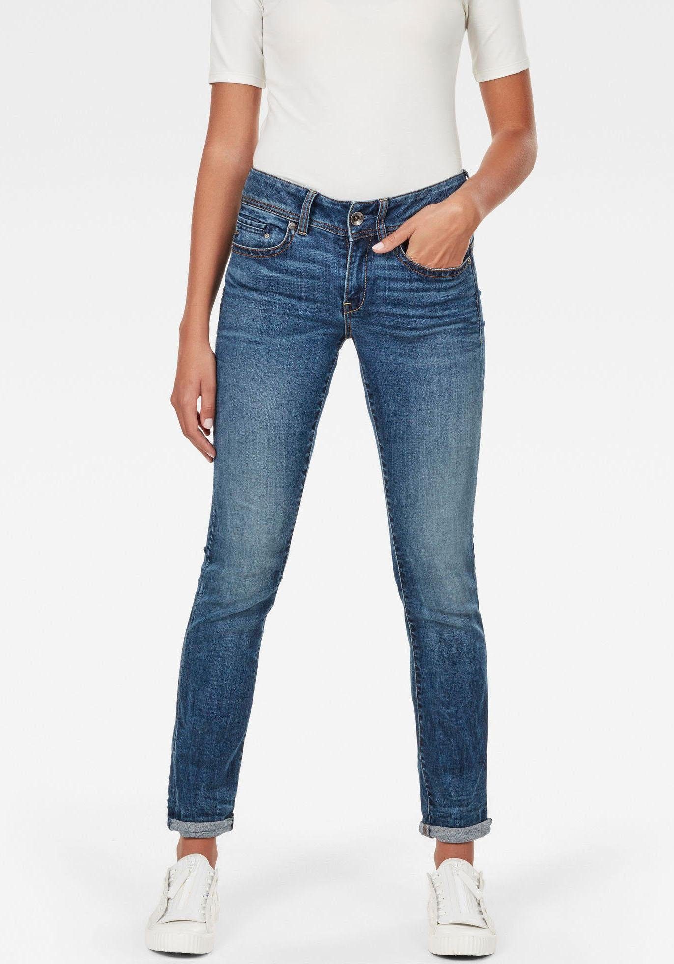 G-Star RAW Straight-Jeans »Midge Straight Women«, mit Used-Effekten von G-Star RAW