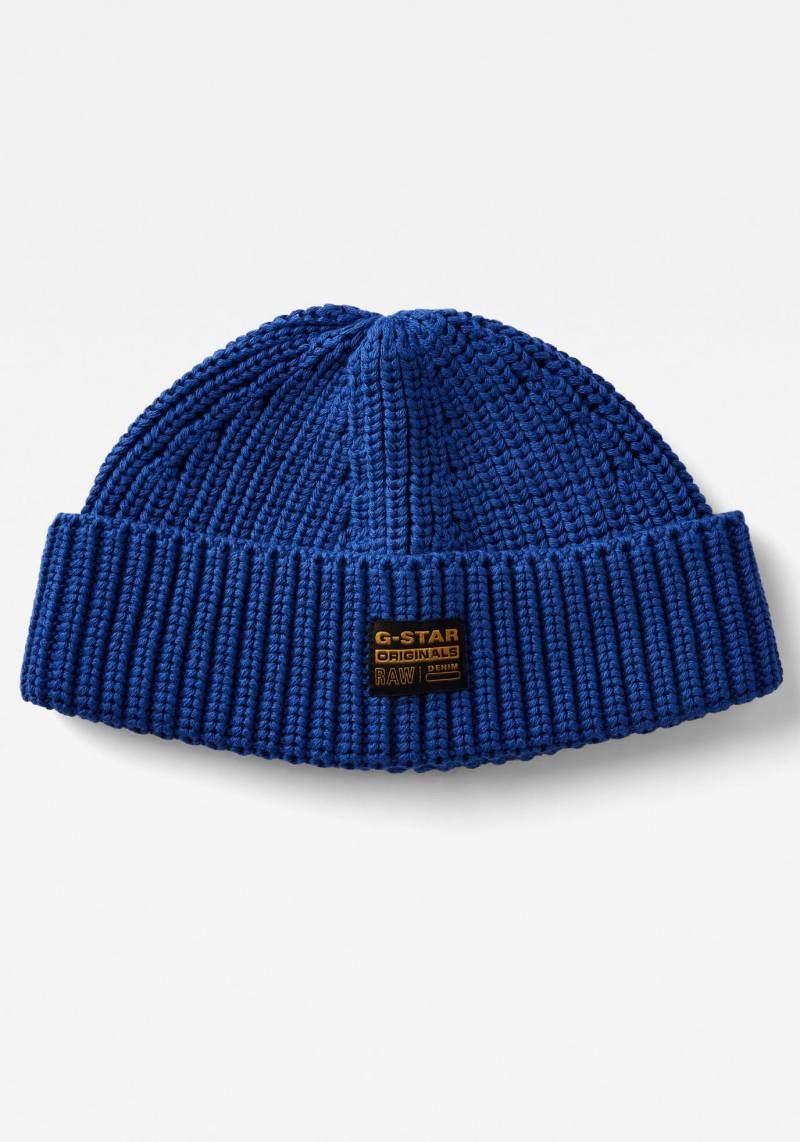 G-STAR Strickmütze »Originals Fisherman Beanie«, mit Label von G-STAR