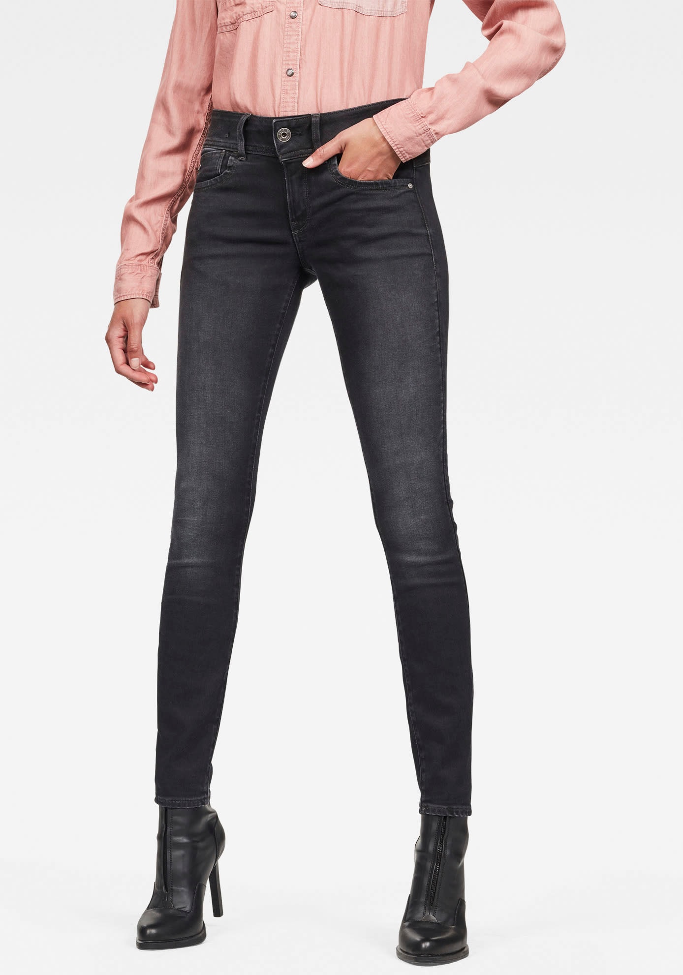 G-STAR Skinny-fit-Jeans »Mid Waist Skinny«, mit Elasthan-Anteil G-STAR Skinny-fit-Jeans »Mid Waist Skinny«, mit Elasthan-Anteil von G-Star