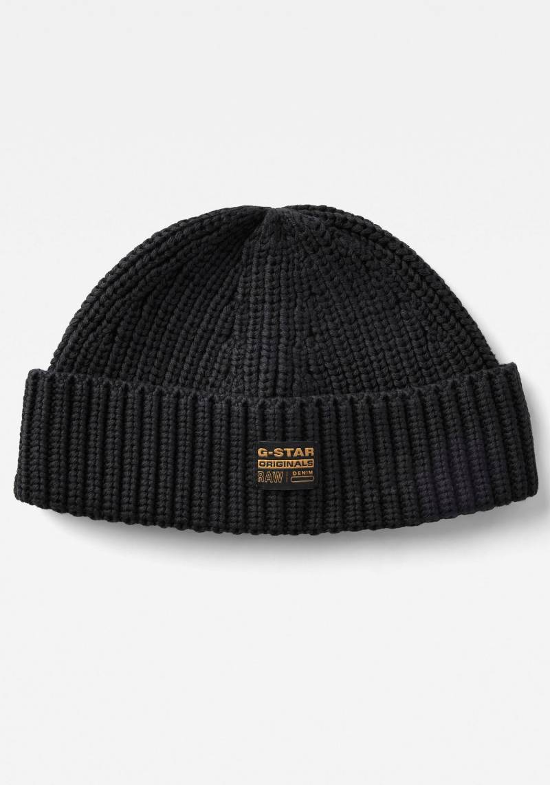 G-STAR Strickmütze »Originals Fisherman Beanie«, mit Label von G-Star