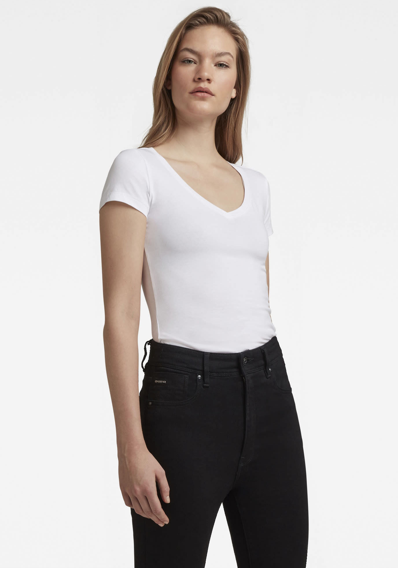 G-STAR V-Shirt »Base v t wmn cap sl«, mit kleinem Logodruck vorne G-STAR V-Shirt »Base v t wmn cap sl«, mit kleinem Logodruck vorne von G-Star