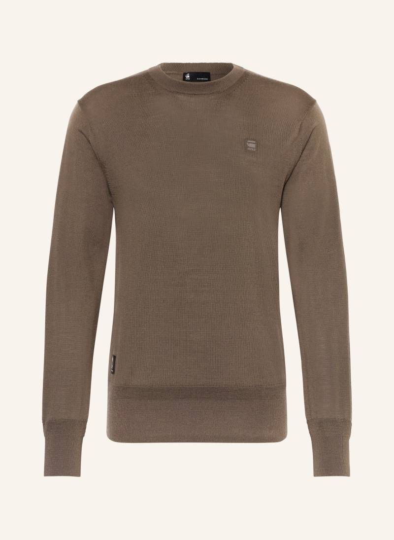 G-Star Pullover Aus Merinowolle braun von G-Star