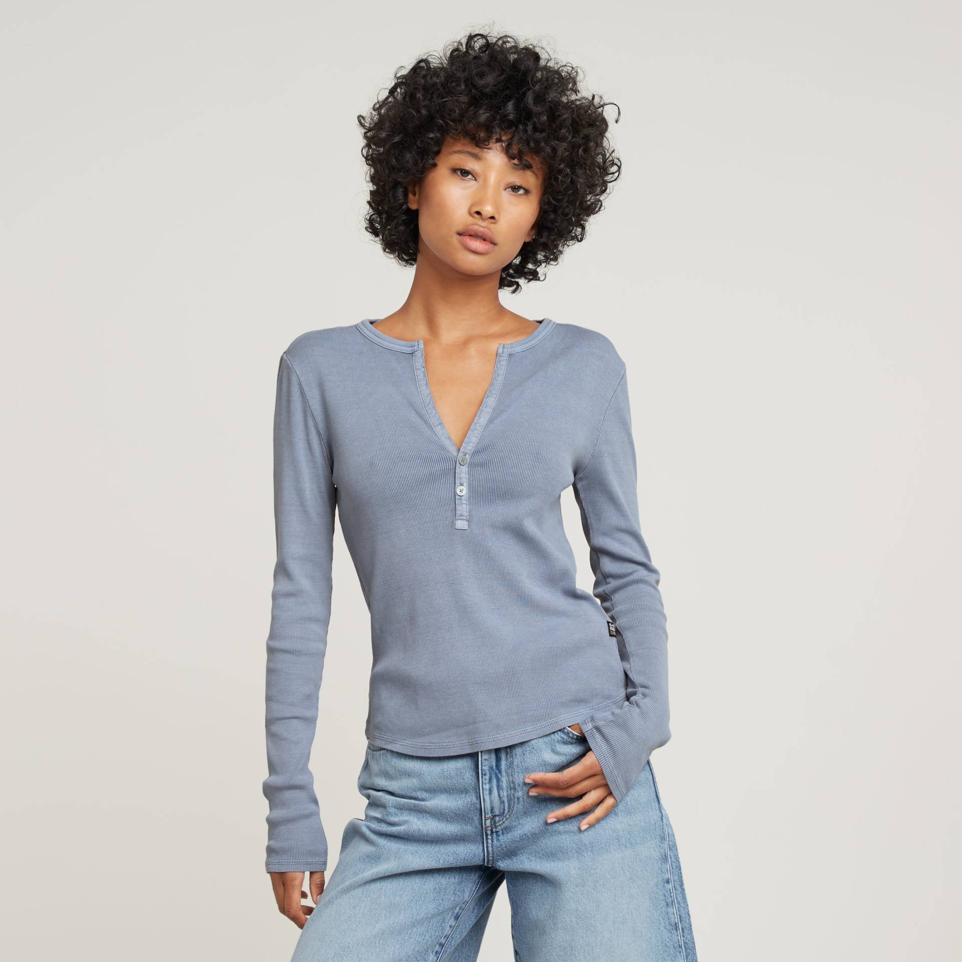 G-STAR Langarmshirt »Deep v slim«, mit Knopfverschluss G-STAR Langarmshirt »Deep v slim«, mit Knopfverschluss von G-Star