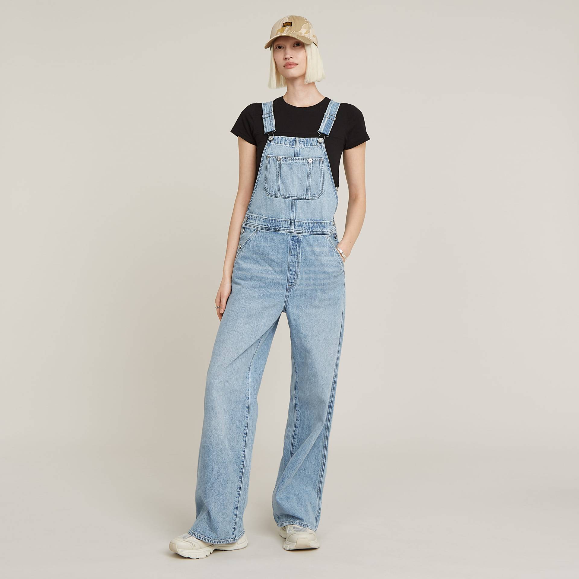 G-STAR Latzhose »Straight Leg Dungaree«, mit Knöpfen an den Seiten von G-Star