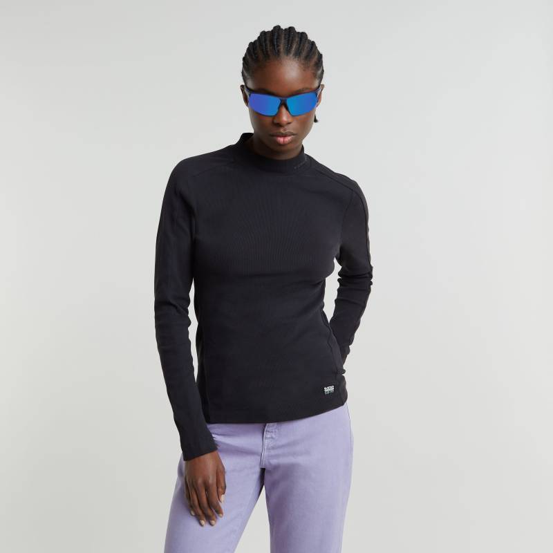 G-STAR Longsleeve »Rib Mock Top«, mit Markenschriftzug am Kragen von G-Star