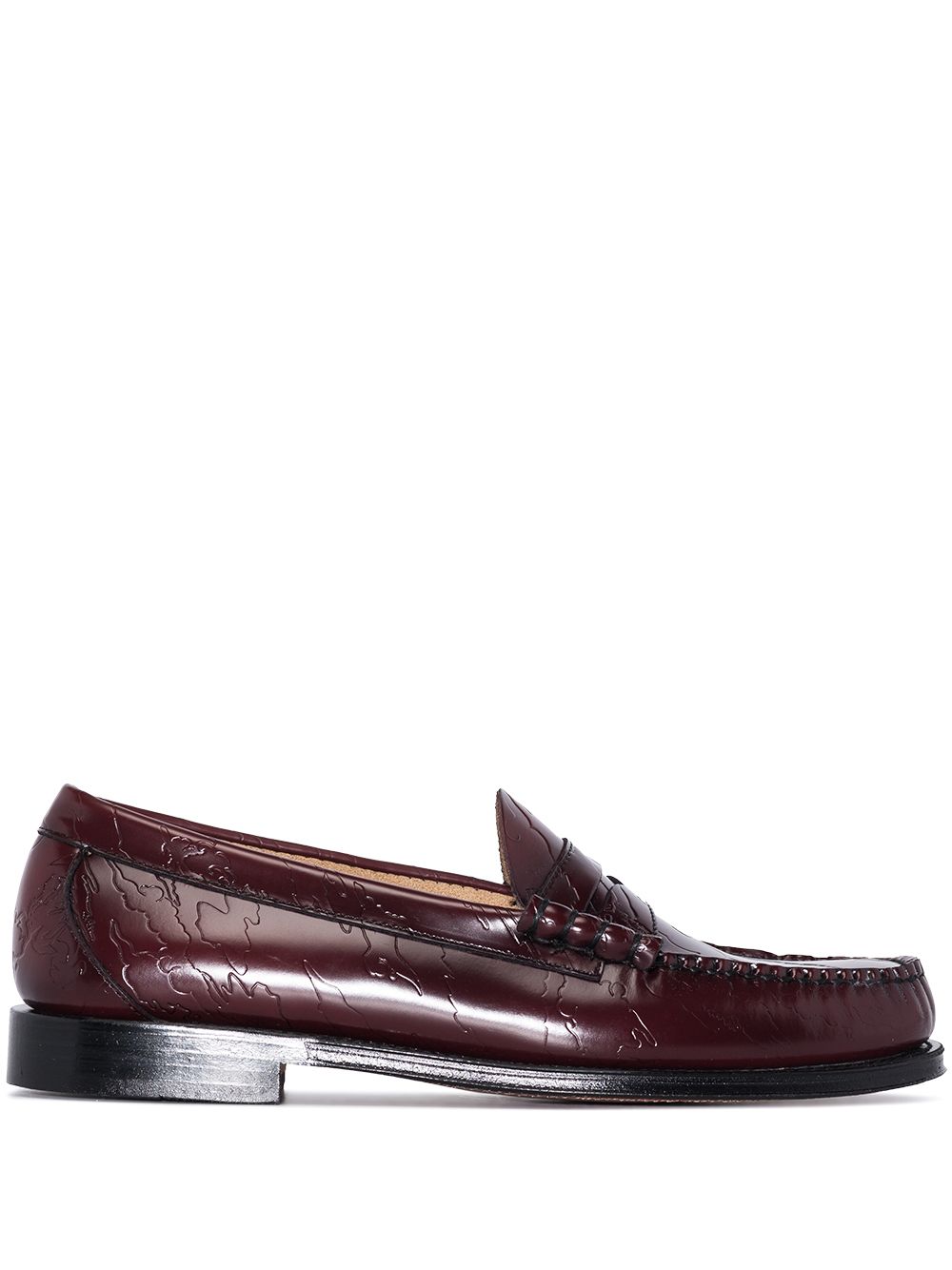 G.H. Bass & Co. x Maharishi Weejun Larson embossed loafers - Red von G.H. Bass & Co.