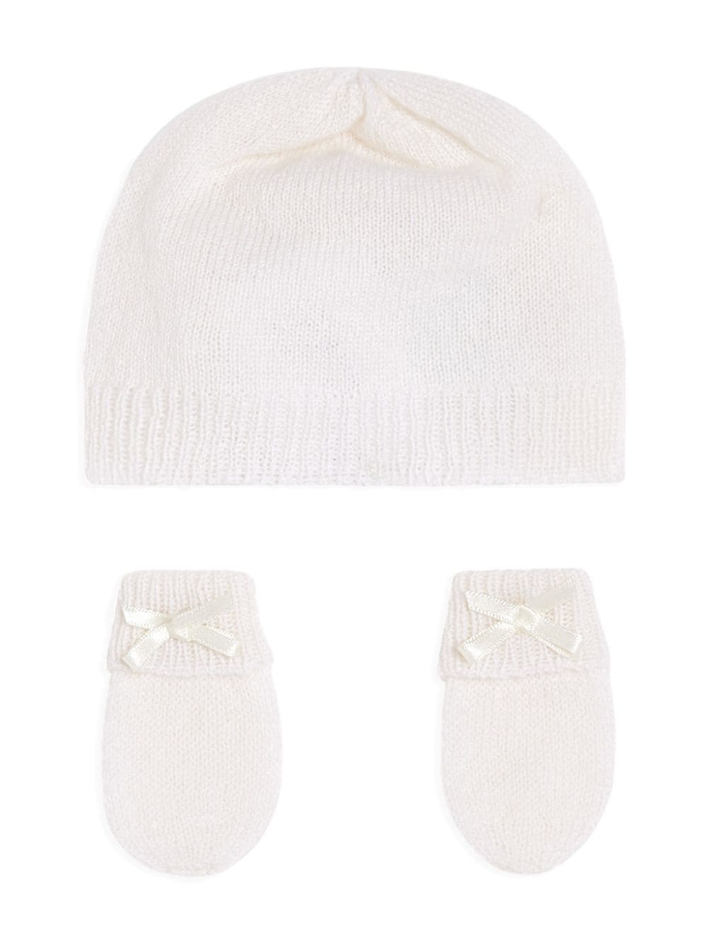 G.H. Hurt&Son Kids cashmere beanie and mittens set - White von G.H. Hurt&Son Kids