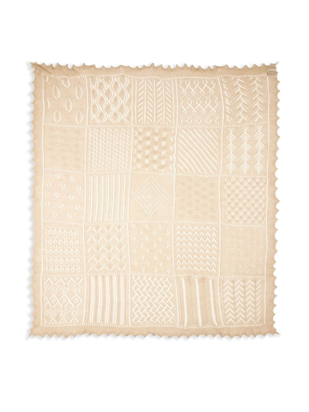 G.H. Hurt&Son Kids knitted cotton shawl - Neutrals