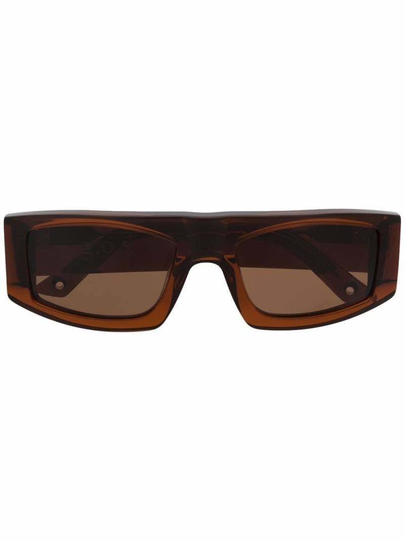 G.O.D Eyewear Seven geometrical-frame sunglasses - Brown von G.O.D Eyewear