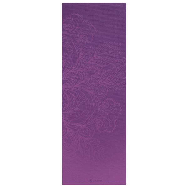 GAIAM - 4 mm Classic Printed Yoga Mat - Yogamatte Gr 61 cm x 173 cm x 0,4 cm lila von GAIAM