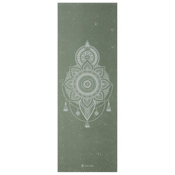 GAIAM - 5 mm Classic Printed Yoga Mat Gr 61 cm x 173 cm x 0,5 cm oliv/grün von GAIAM