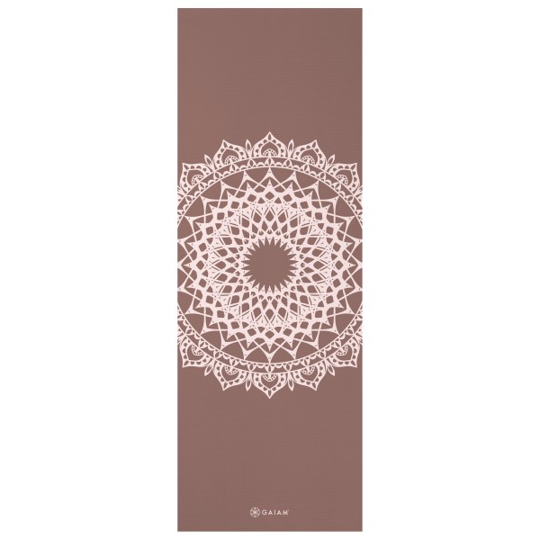 GAIAM - 5 mm Classic Printed Yoga Mat Gr 61 x 173 x 0,5 cm braun von GAIAM