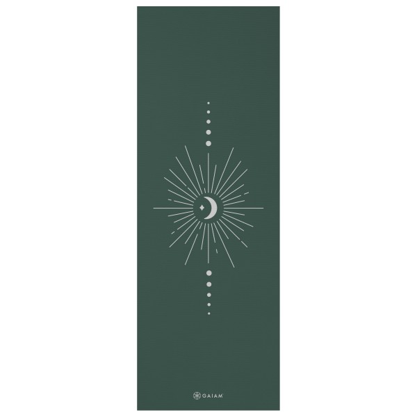 GAIAM - 5 mm Classic Printed Yoga Mat Gr 61 x 173 x 0,5 cm grün von GAIAM