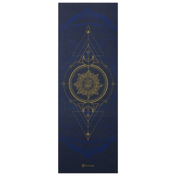 GAIAM - 6 mm Premium Metallic Yoga Mat - Yogamatte Gr 61 cm x 173 cm x 0,6 cm blau;rot;schwarz von GAIAM