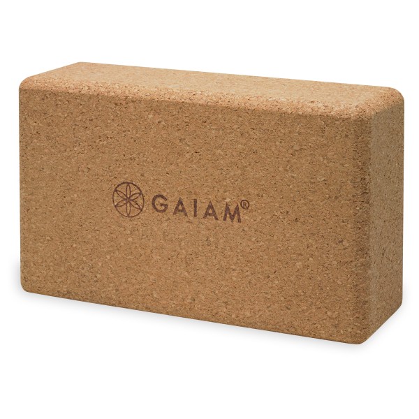 GAIAM - Cork Brick - Yogablock Gr 22,9 cm x 14 cm x 7,6 cm braun von GAIAM