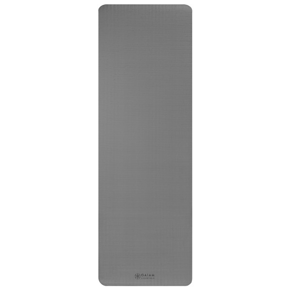 GAIAM - Essentials Fitness Mat 10 mm - Yogamatte Gr 61 cm x 183 cm x 1 cm grau von GAIAM