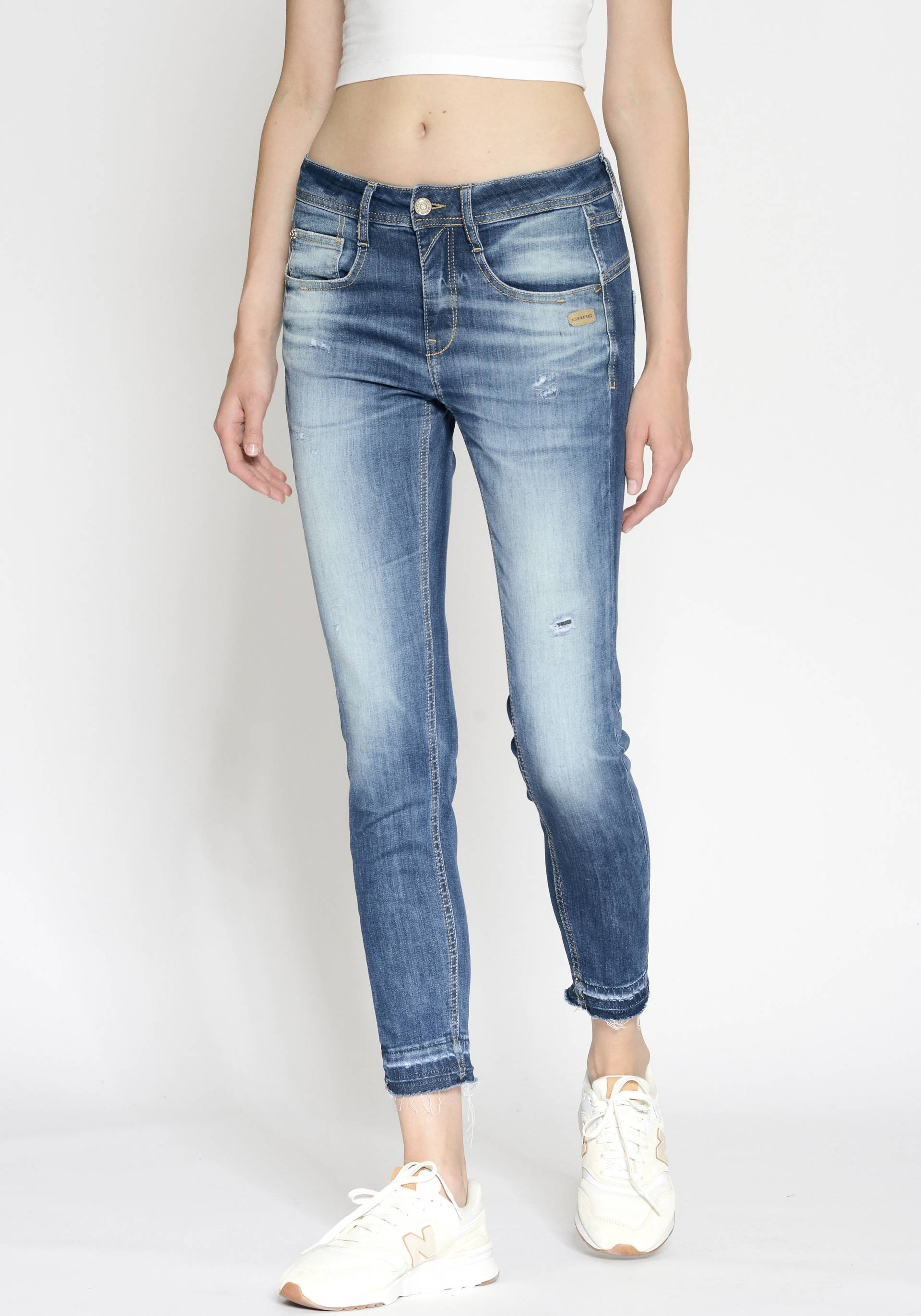 GANG Relax-fit-Jeans »94AMELIE CROPPED«, mit ausgefransten Saumabschluss von GANG