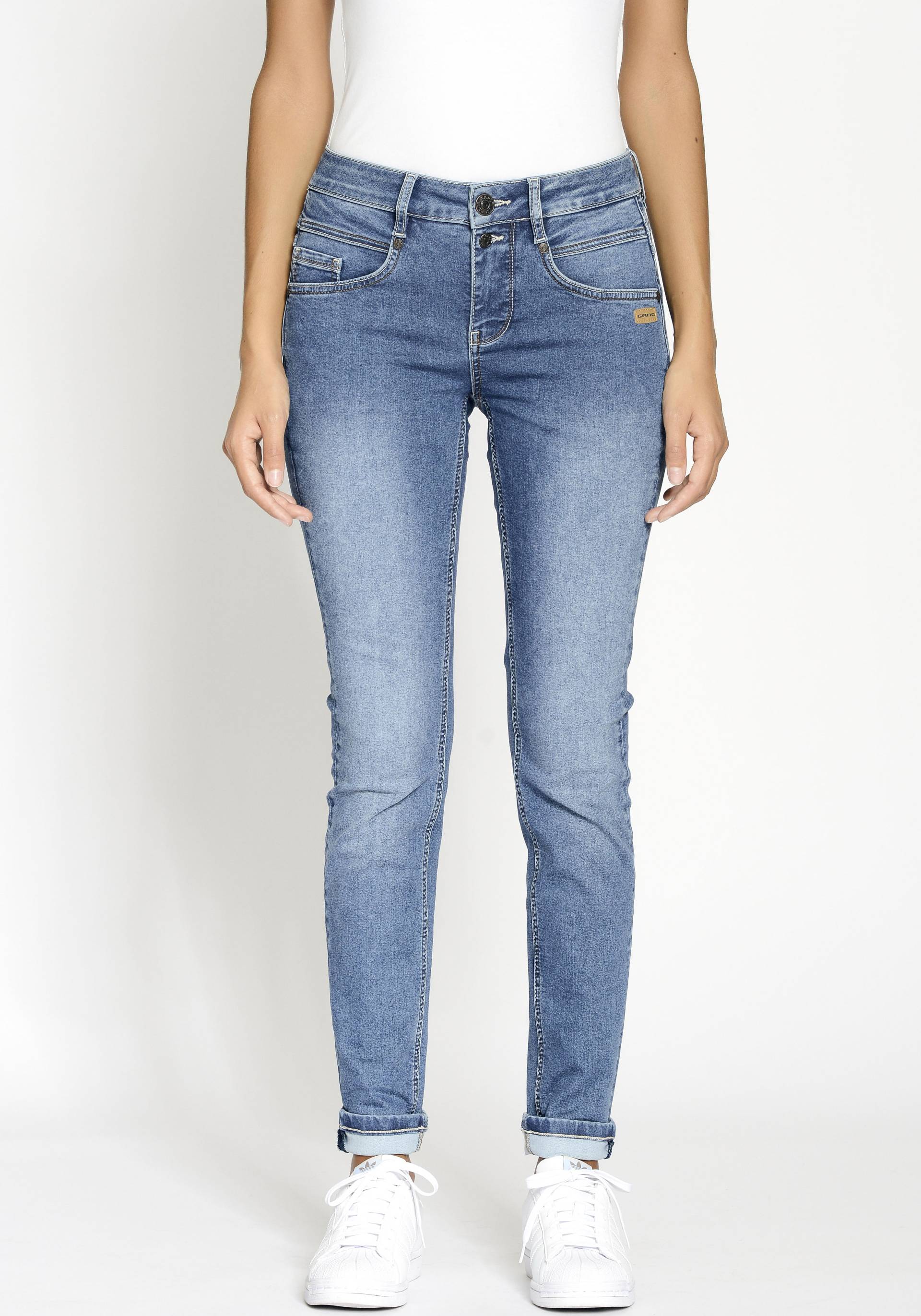 GANG Skinny-fit-Jeans »94MORA«, mit 3-Knopf-Verschluss und Passe vorne GANG Skinny-fit-Jeans »94MORA«, mit 3-Knopf-Verschluss und Passe vorne von GANG