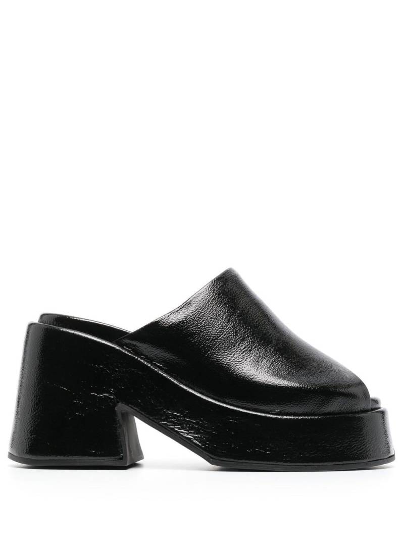 GANNI 95mm leather sandals - Black von GANNI