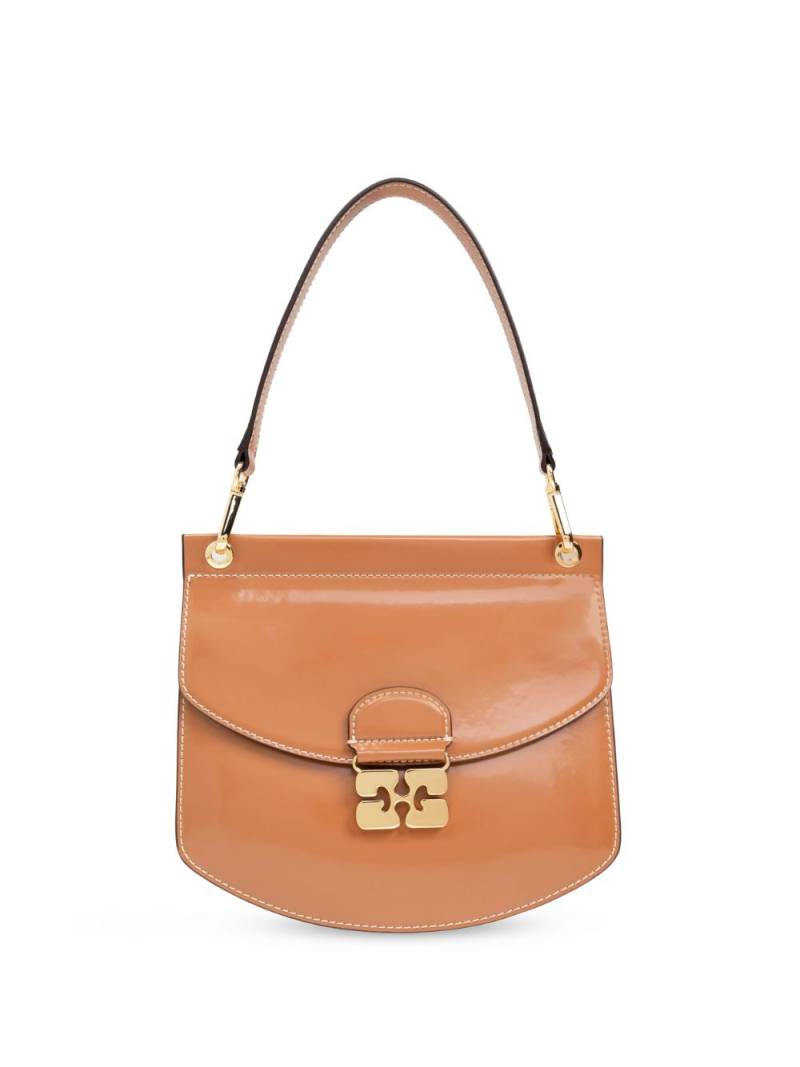 GANNI Apo-G shoulder bag - Brown von GANNI