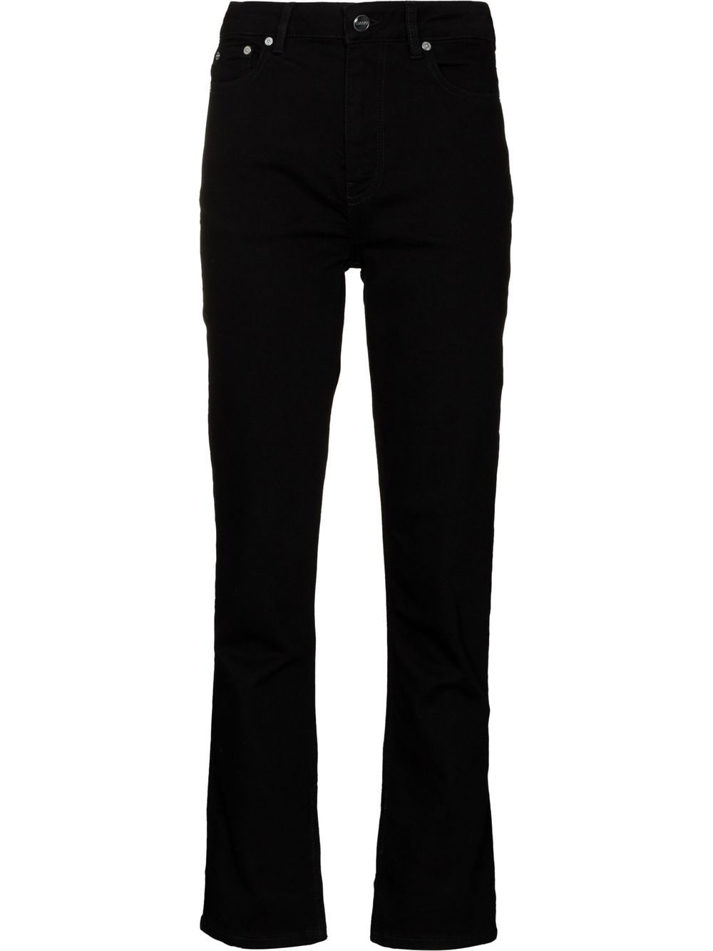 GANNI Beksi stretch straight-leg jeans - Black von GANNI