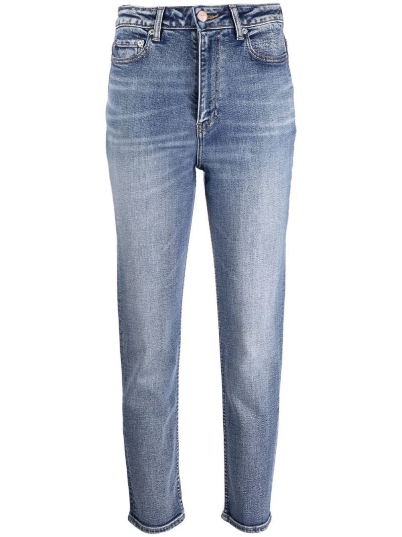 GANNI Cutye straight-leg cropped jeans - Blue von GANNI