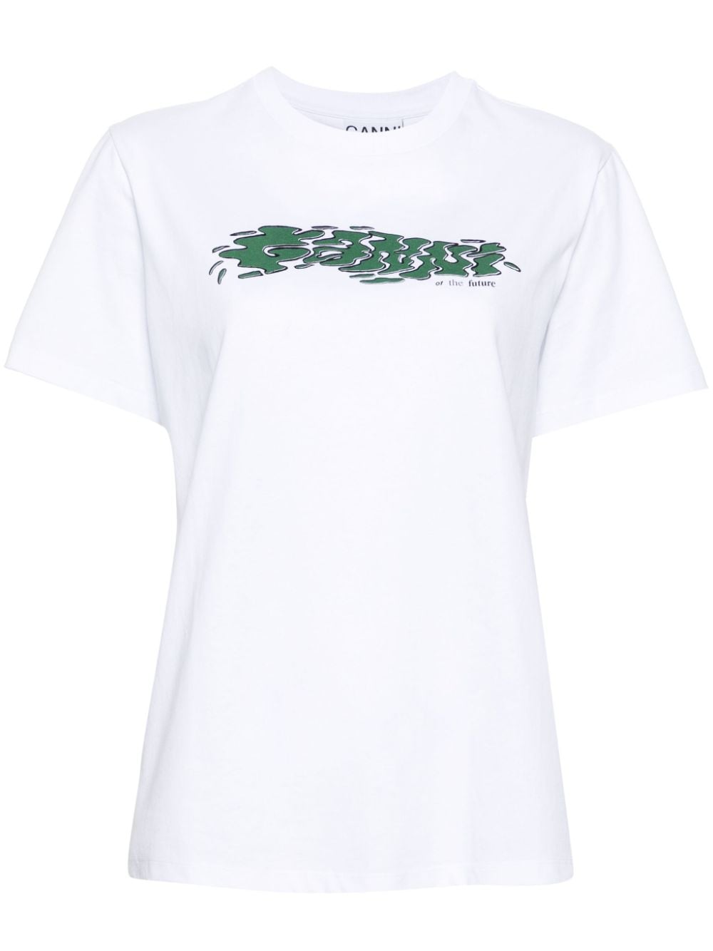 GANNI Future logo-print T-shirt - White von GANNI