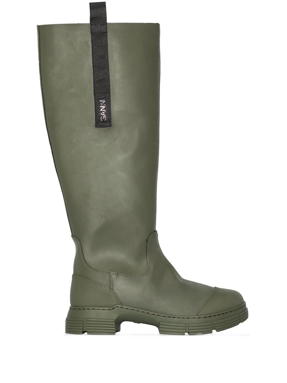 GANNI recycled rubber mid-calf boots - Green von GANNI