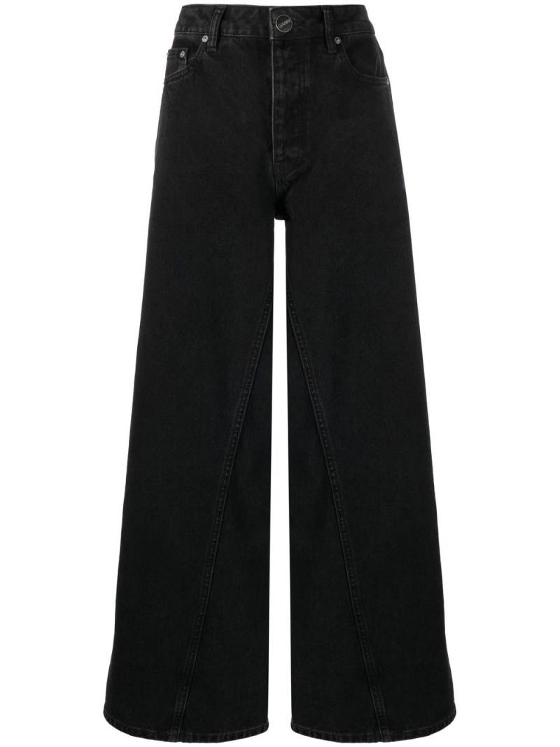 GANNI Jozey corduroy trousers - Black von GANNI