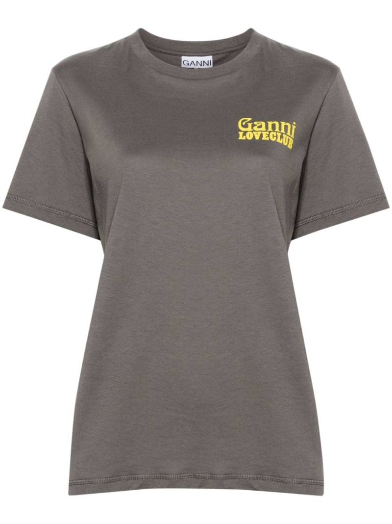 GANNI Loveclub organic cotton T-shirt - Grey von GANNI