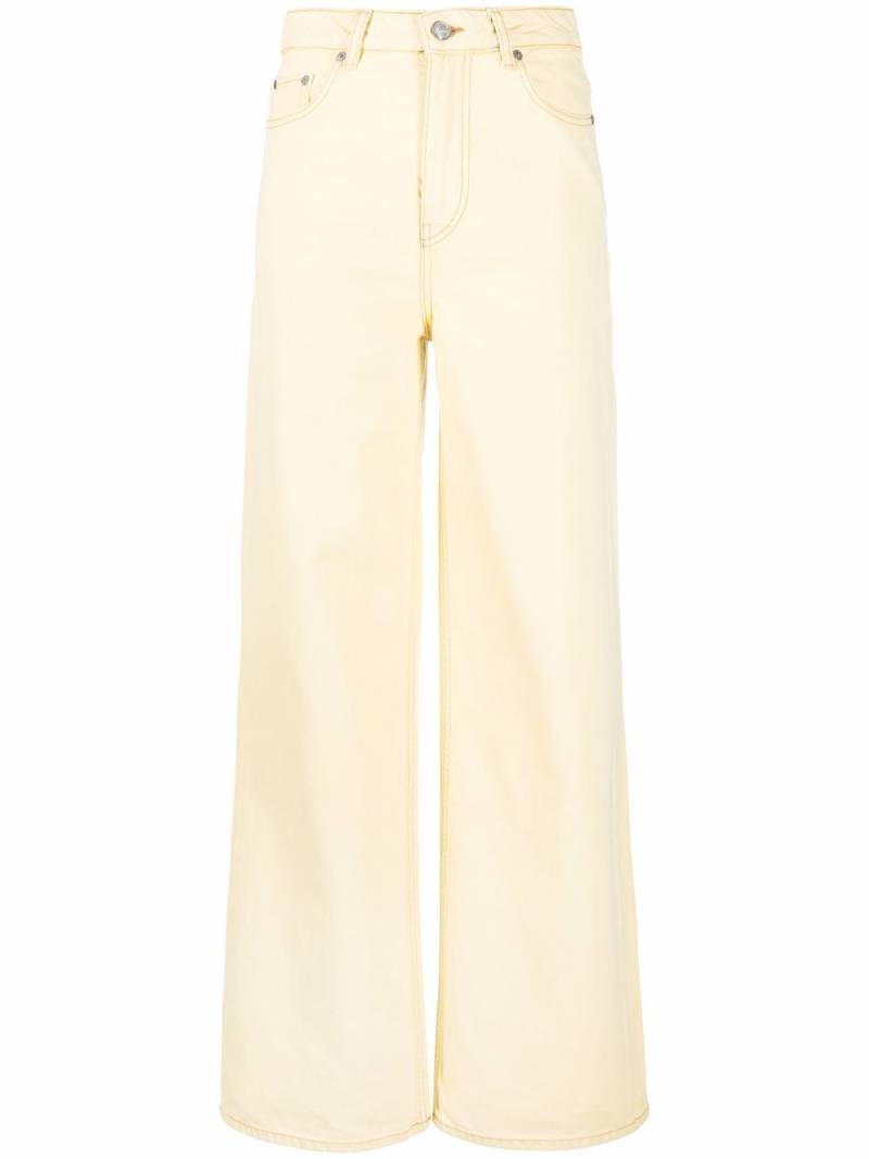 GANNI Magny wide-leg jeans - Yellow von GANNI