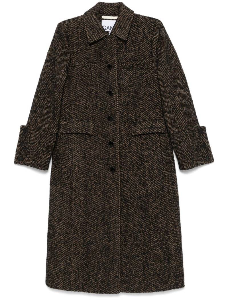 GANNI Shitake coat - Brown von GANNI