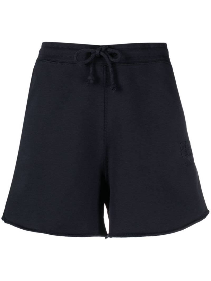 GANNI logo-embroidered track shorts - Blue von GANNI