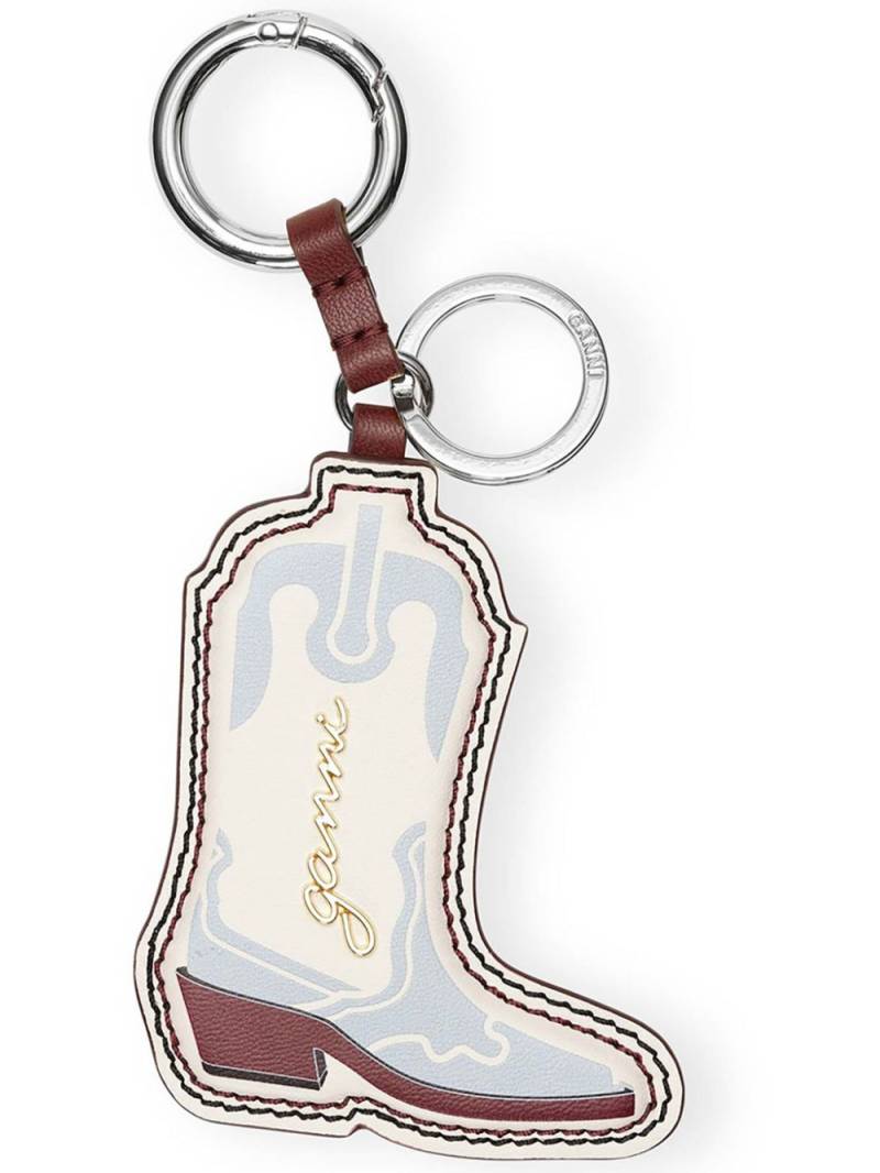 GANNI Western Boot keyring - Blue von GANNI