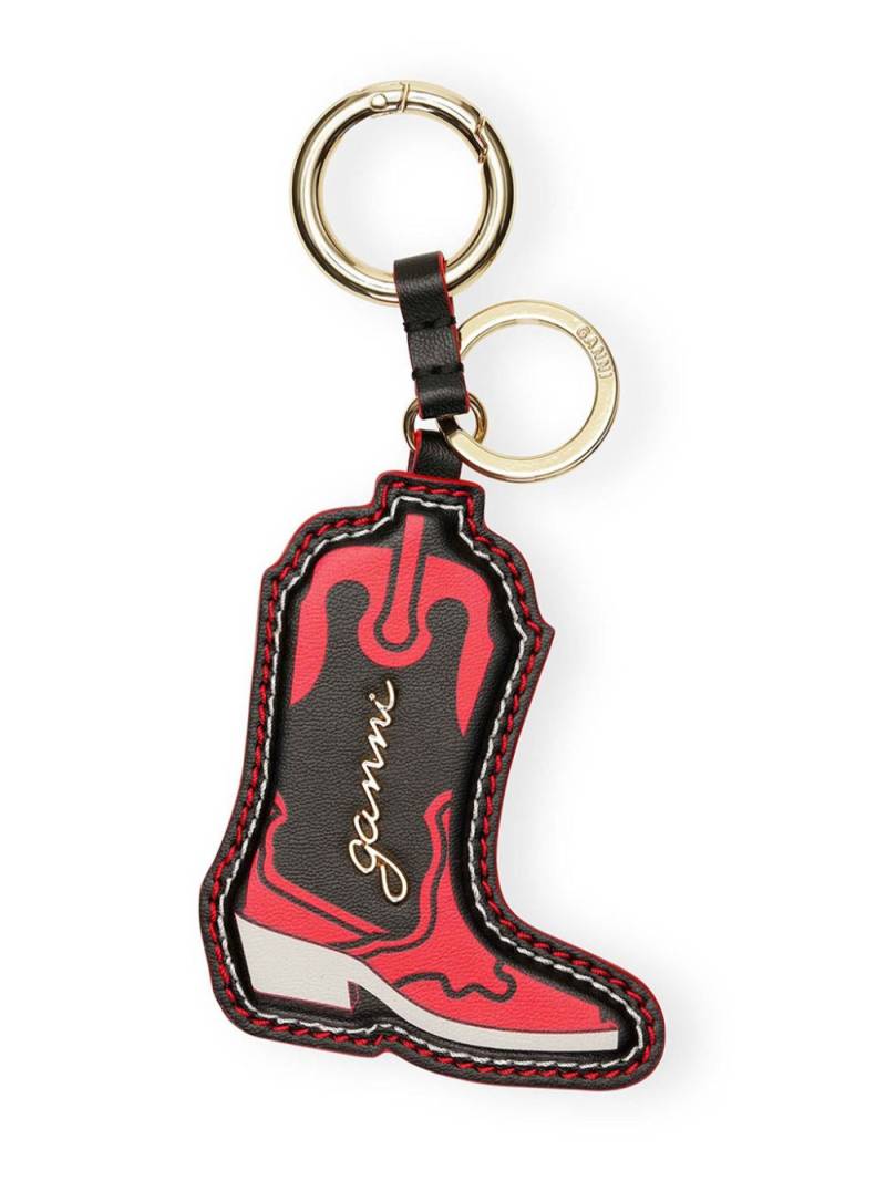 GANNI Western Boot keyring - Red von GANNI