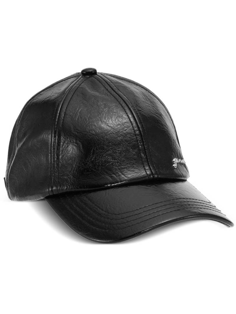 GANNI appliqué-logo baseball cap - Black von GANNI